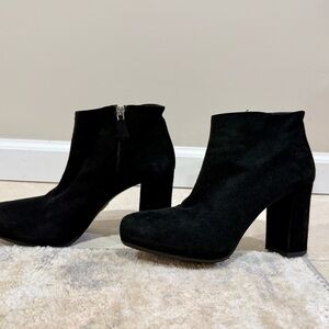 Prada Black Suede Heeled Boots